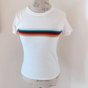 VINTAGE RARE BRANDY MELVILLE RAINBOW STRIPES TEE